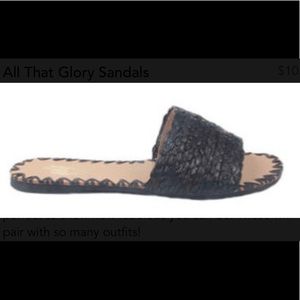 Black Slides With Design Size 7. New In Box